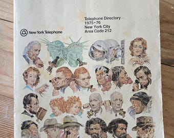 Original Manhattan White Pages, 1975-76. New York Telephone -- Area Code 212 -- 1560 pages total -- Super Rare