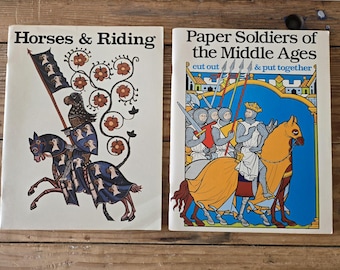 Horses & Riding / Paper Soldiers of the Middle Ages -- Bellerophon Books, Mint Condition Softcovers, Crusaders, Soldiers, Coloring