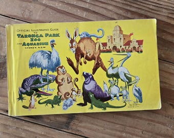 Official Illustrated Guide to Taronga Park Zoo and Aquarium Sydney Australia 1960, rare