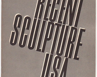 Recent Sculpture USA -- Museum of Modern Art Bulletin -- 1959 Edition