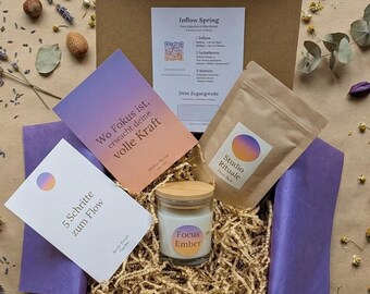 Care Package for Her | Self Care Gift Box Best Friend Mom Sister | Aesthetic Candle Gift Box with Soy Candle