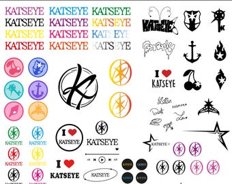 Pacote de imagens SVG e PNG do grupo feminino KATSEYE, Clipart Vintage Caos (Download Digital)