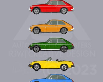 MGB Classic Car Collection Print
