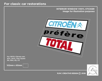 1970s total windscreen sticker - square version