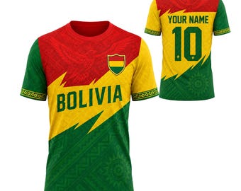 Personalized Bolivia Soccer Jersey, Custom Name Number Green Football Shirt