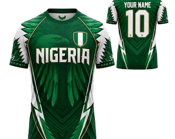Personalized Nigeria Soccer Jersey, Custom Name Number Green Football Shirt