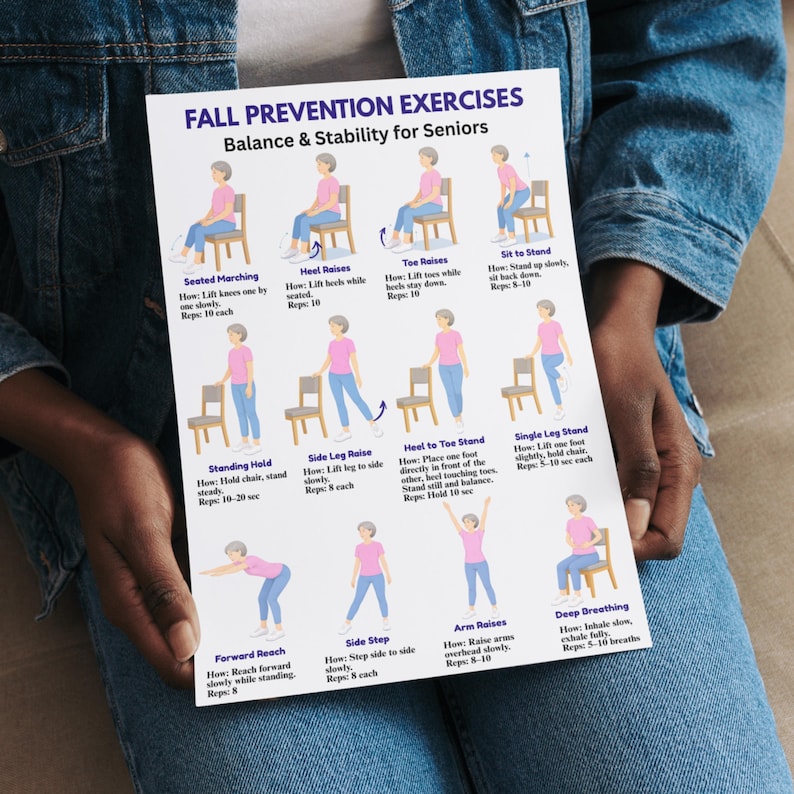 Fall Back Exercise Fall Prevention Exercises for Seniors | Balance & Stability Routine ...