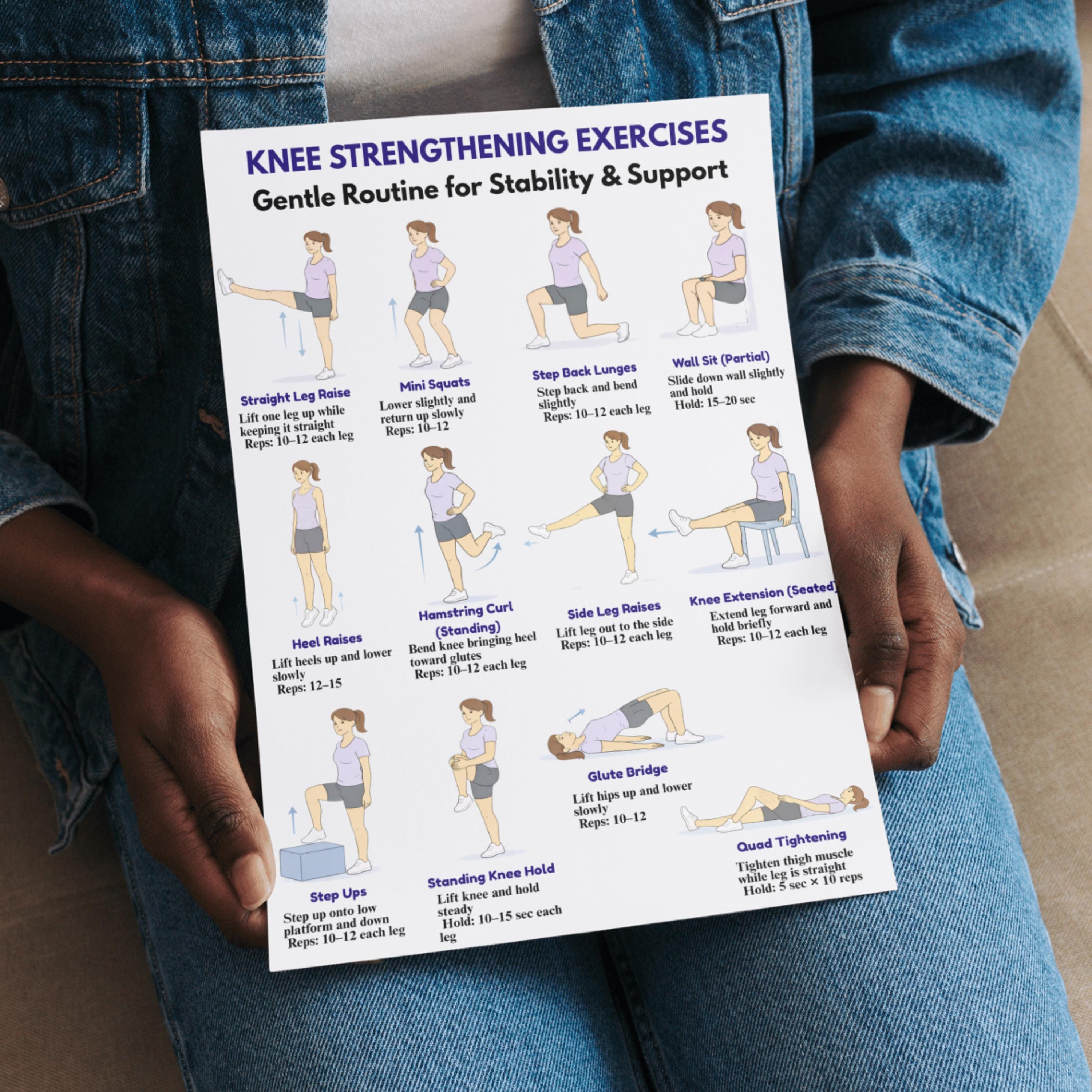 Knee Strengthening Exercises Printable Knee Stability Workout Leg Knee Strengthening Exercises Printable Knee Stability Workout Leg