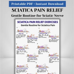 Ischias Schmerzlinderung Übungen | Sanfte Nervendehnungs-Routine für Senioren | Druckbares PDF