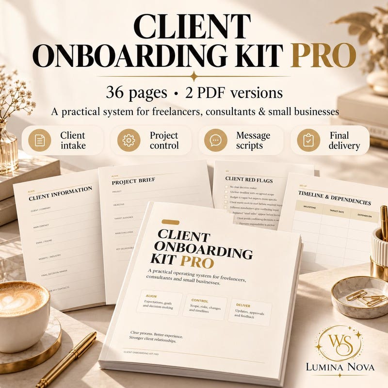 Freelancer Onboarding Kit - Etsy