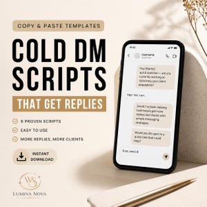 Cold DM Scripts | Copy Paste Sales Messages, Client Outreach (Digital Download)