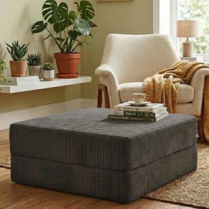 Modular Floor Sofa, Modern Velvet Couch, Modular Corduroy Sofa, Livingroom Sofas, Handmade Soft Velvet Couch, Comfortable Floor Sofa ONLY POUF