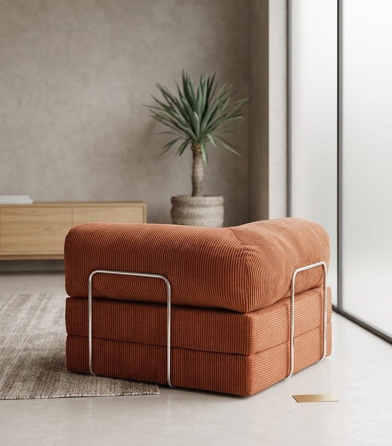 Modular Floor Sofa, Modern Velvet Couch, Modular Corduroy Sofa, Livingroom Sofas, Handmade Soft Velvet Couch, Comfortable Floor Sofa image 3