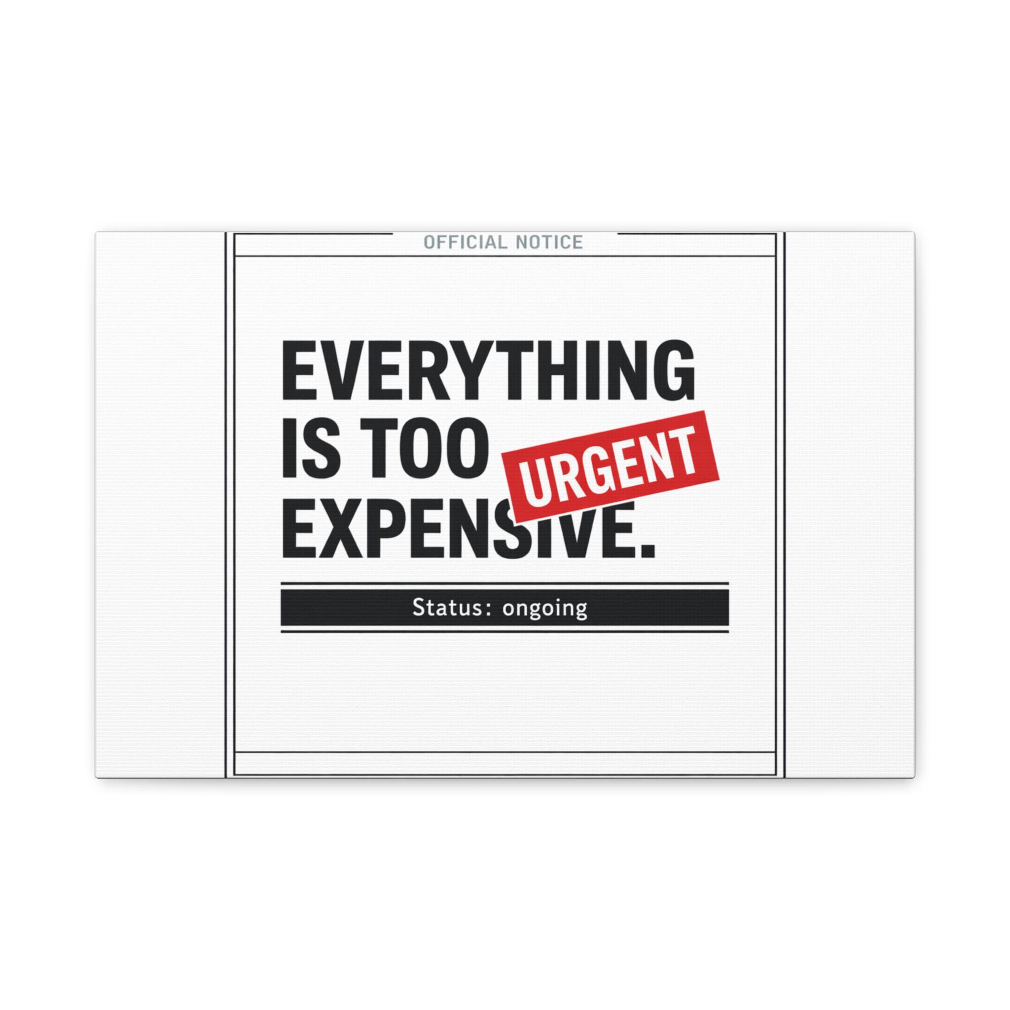 Receipt Canvas Print | Official Notice, Urgent Budget Humor - Etsy