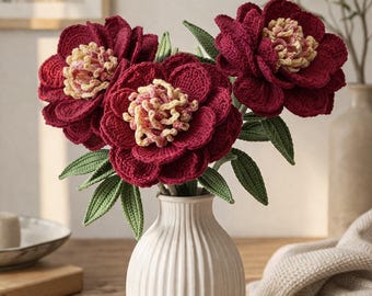 Schema PDF per realizzare un fiore di peonia all'uncinetto