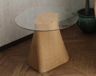 Archivos CNC para mesa auxiliar paramétrica / Base de pedestal de madera moderna (Descarga digital)