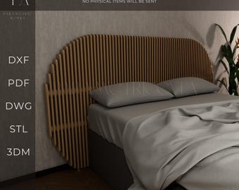 Archivos CNC para cabeceros de cama modernos paramétricos – Diseño de muebles de madera contrachapada (Descarga digital)