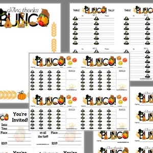 Safari Bunco Printable Set, Bunco Score Cards & Tally Sheet, Instant ...