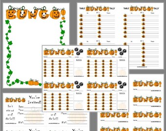 Haunted Halloween Bunco Printable Set, Halloween Bunco Score Cards ...