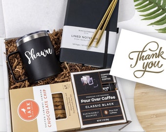Employee Appreciation Gift Box: Personalized Mug, Notebook & Coffee