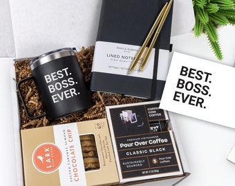 Gift for Boss Day, Best Boss Ever Gift, Boss Babe Gift Box, Boss Lady Gift, Xmas Gift for Boss, Personalized Gift, Coffee Gift Set for Boss