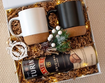 Christmas Gifts for Couples, Holiday Gift Basket for Two, Coffee Gifts for Couples, Christmas Gifts for Family, Unique Gift Box for Couples