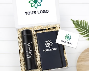 Personalized Corporate Gift Box: Tumbler, Notebook, Pen