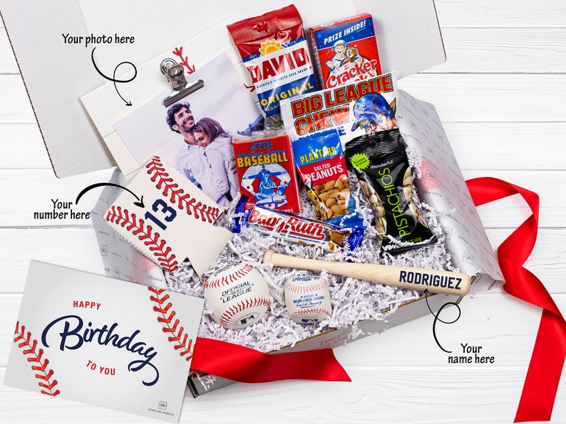 Baseball Fan Gift Box Gifts for Men Birthday Gift for Him Etsy