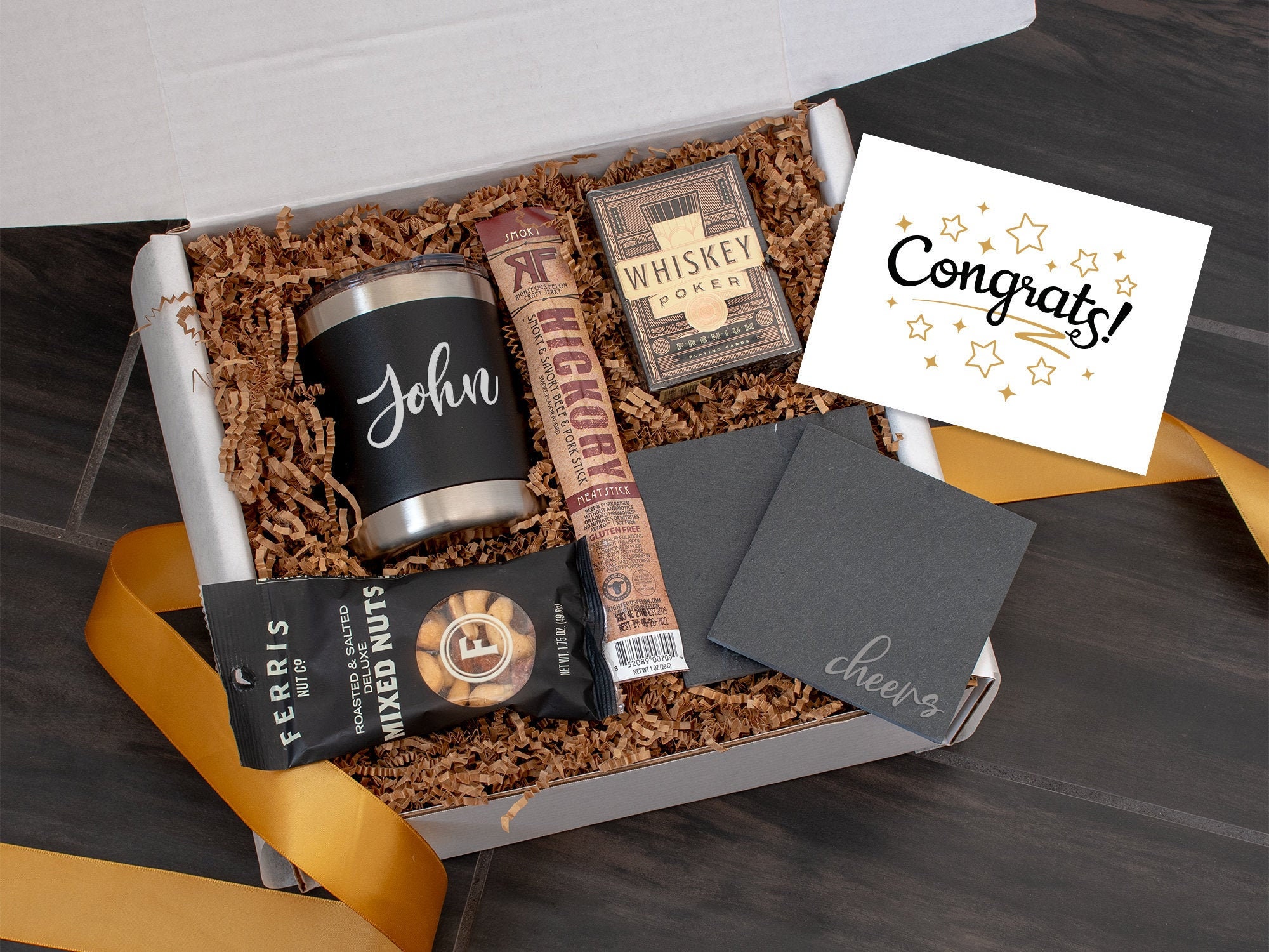 Congrats on the New Job Gift Box for Men Personalized Gift Etsy
