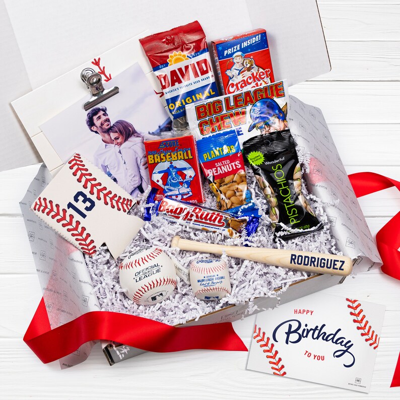 Baseball Fan Gift Box Gifts for Men Birthday Gift for Him Etsy