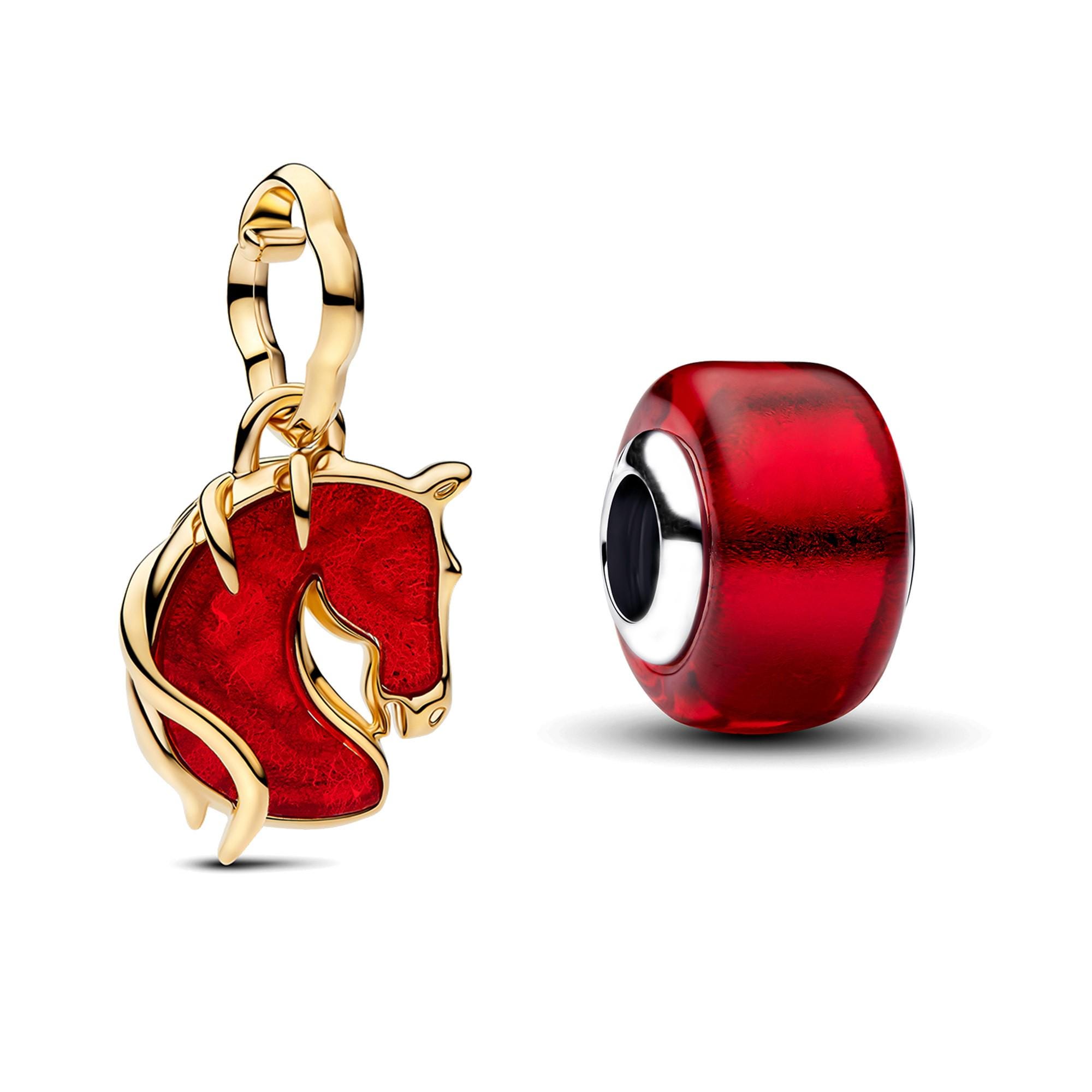 PANDORA 馬の頭チャーム 赤 Pandora horse charm - Etsy 日本