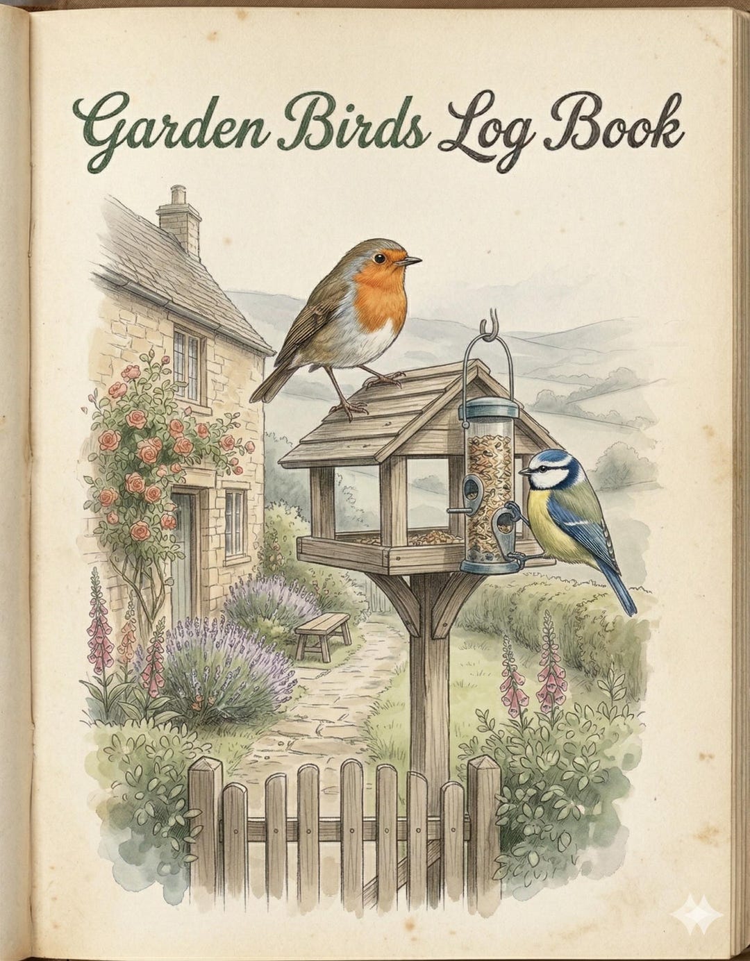 UK Garden Birds Log Book, 100 Sightings Tracker, Bird Watching Diary ...