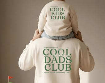 Felpa coordinata padre-figlio stile golf – “Cool Dads Club” in cotone biologico – set padre-figlio/padre-figlia – abbigliamento per la famiglia – regalo per la festa del papà