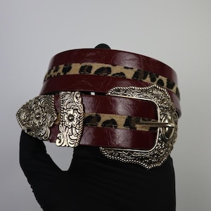 Cinturón Tachuelas Mujer Vintage · Ancho Marrón Multicolor Boho Y2K · Accesorio Festival Hippie Retro · Statement Belt · Regalo para Ella