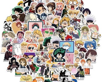 300PCS Mixed Anime Stickers – One Piece, Jujutsu Kaisen, Dragon Ball Vinyl Decals