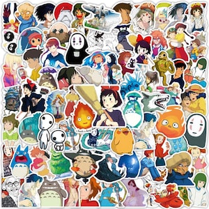 May include: A collection of colorful anime-themed stickers featuring various characters and scenes. The stickers showcase a variety of designs, including characters with distinctive features and vibrant colors. The stickers are perfect for decorating laptops, water bottles, or notebooks.