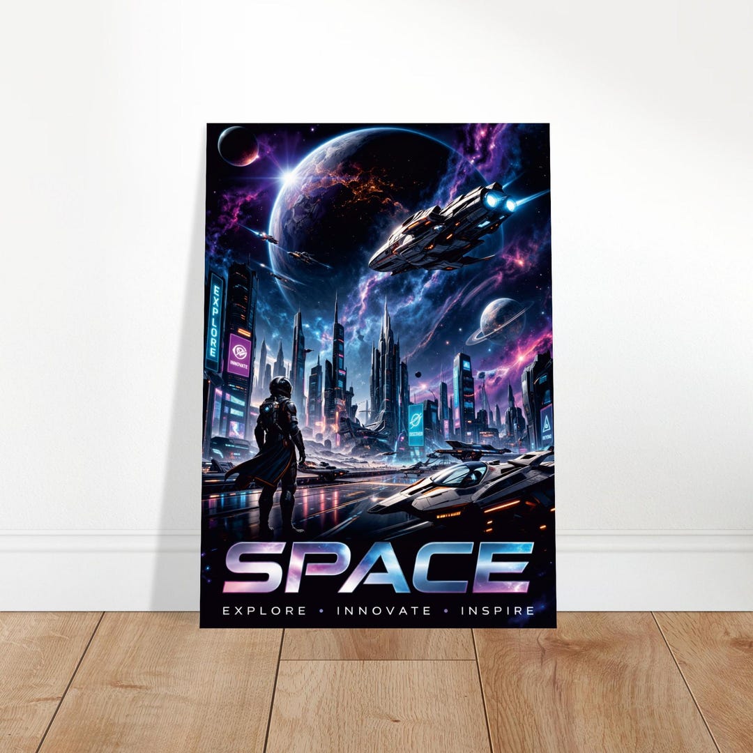 Futuristic Space Art • Sci-fi Posters • Galaxy Wall Decor - Etsy