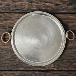 Brand New Brass Dosa Pan | Pital Traditional Cooking pan  with Kalai | Flat Griddle