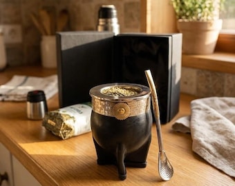 Imperial Yerba Mate Gourd Gift Set • Sol de Mayo Edition
