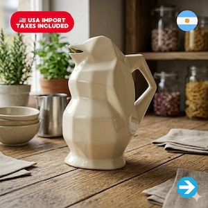Argentijnse geometrische pinguïnkan - moderne keramische pot - 500 ml (17 oz)