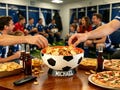 Personalized 3D Printed Soccer Snack Bowl, Custom Name Football Party Bowl