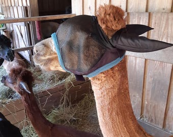 Masque anti-mouches en alpaga avec oreilles