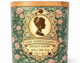 Spill the Tea Candle | Bridgerton Inspired White Tea Vanilla Scent, Floral Coconut Wax