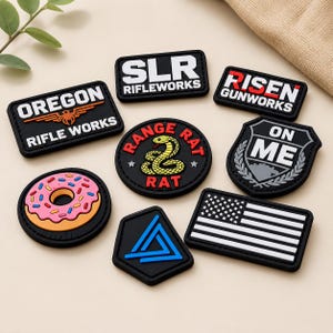 Custom PVC Patches, 2D & 3D Rubber Logo Patches, Personalized Velcro Morale Patch