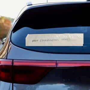 Personalized Coordinates Decal