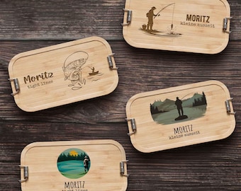 Lonchera de pesca, regalo de pesca, Día del Padre, lonchera para actividades al aire libre, lonchera de acero inoxidable para hombres, pescador aficionado, idea de regalo para papá, lonchera, hellowild