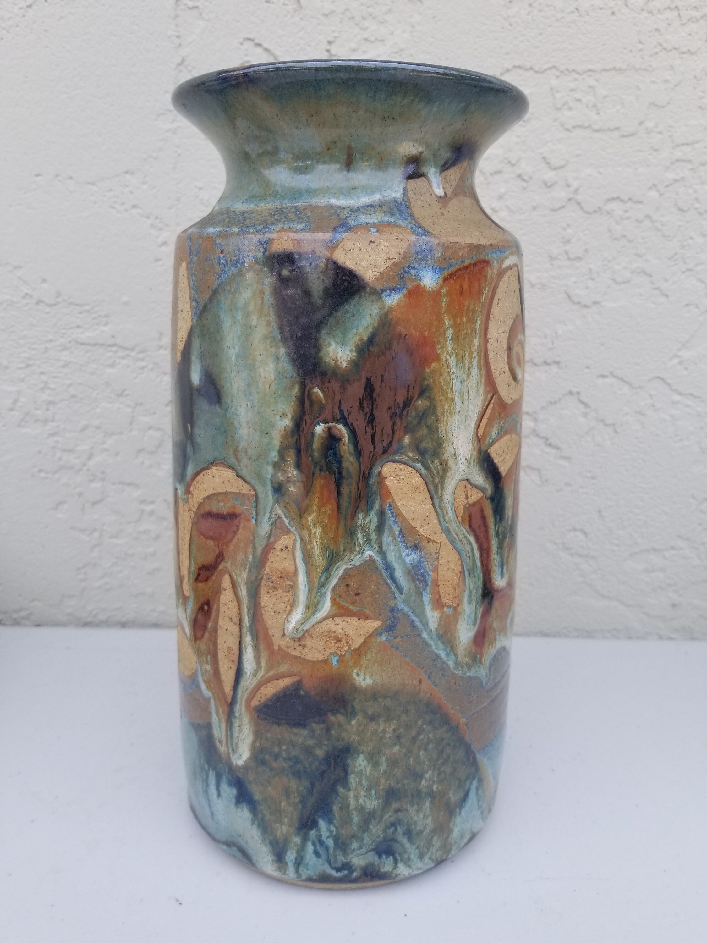 Vintage Large Abstract Art Pottery Vase By J T Abernathy MCM | Etsy