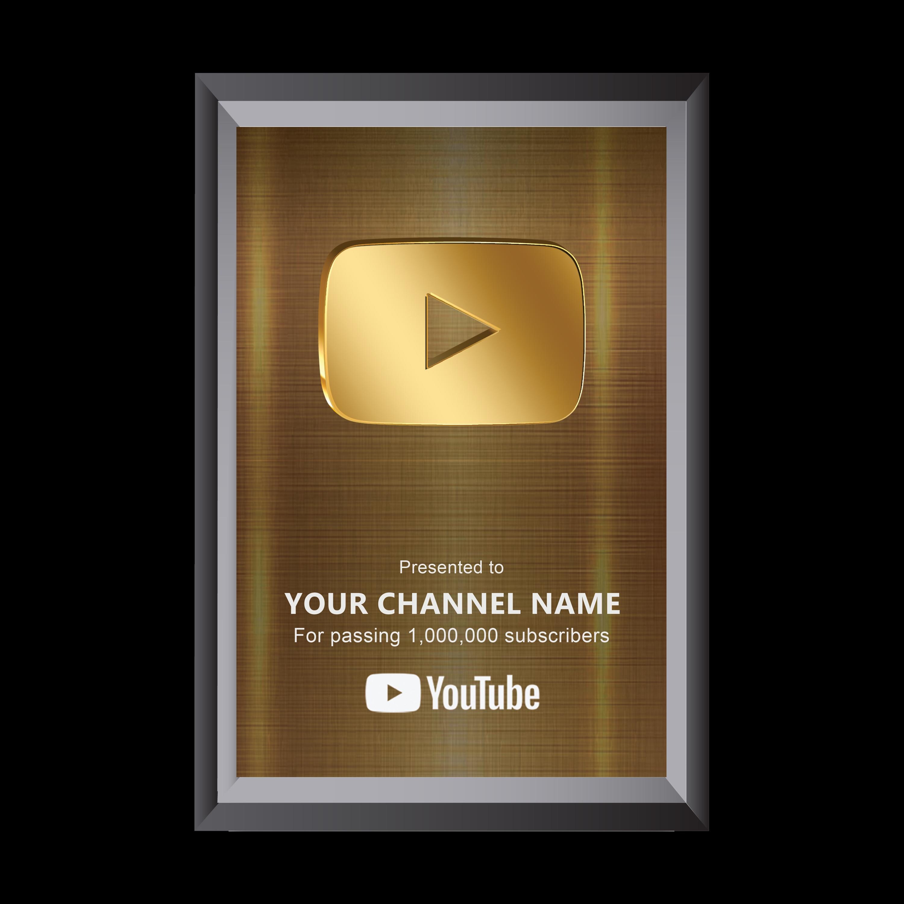 Personalized Play Button Award | Custom Youtube Award | Content Creator ...