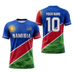 Maillot de football personnalisé de la Namibie, maillot de sport « Fierté namibienne » avec nom personnalisé