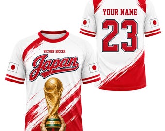 Custom Japan Soccer Jersey, Victory Soccer 2026 Personalized Name Number Shirt